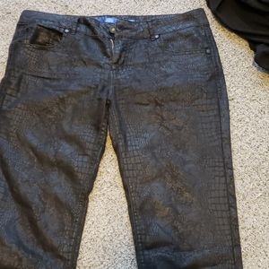 Snake skin looking Jean's, size 7 very stretchy.